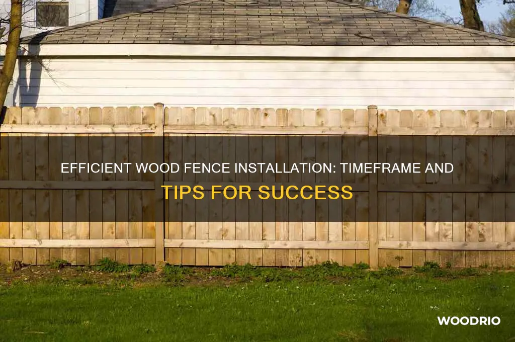 how long to install wood fence