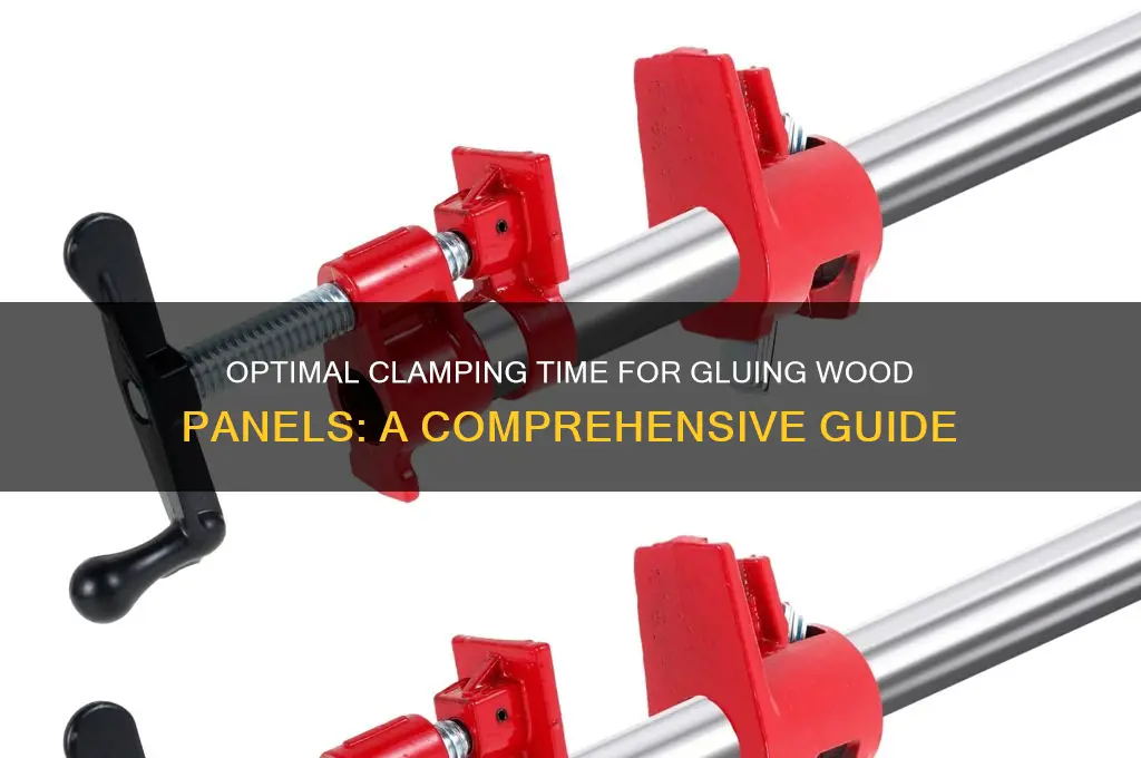 how long to keep clamps on when gluing wood panels