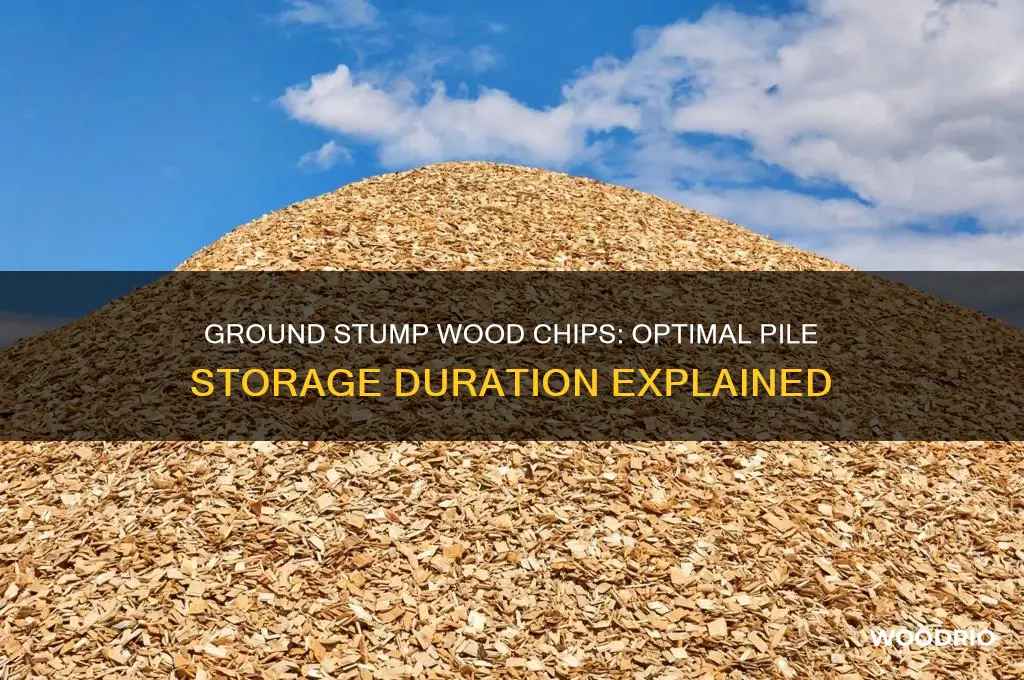 how long to keep ground stump wood chips in pile
