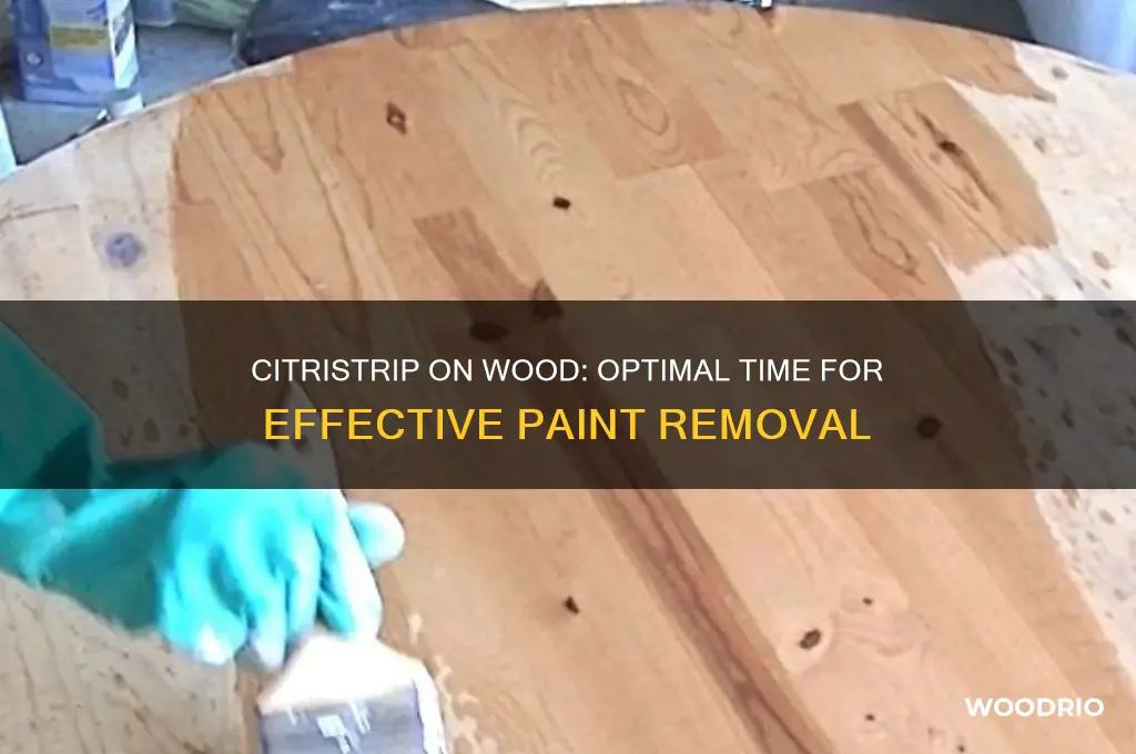 how long to leave citristrip on wood