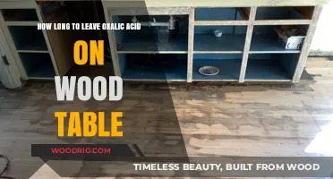 Oxalic Acid Application Time for Restoring Wood Tables Effectively