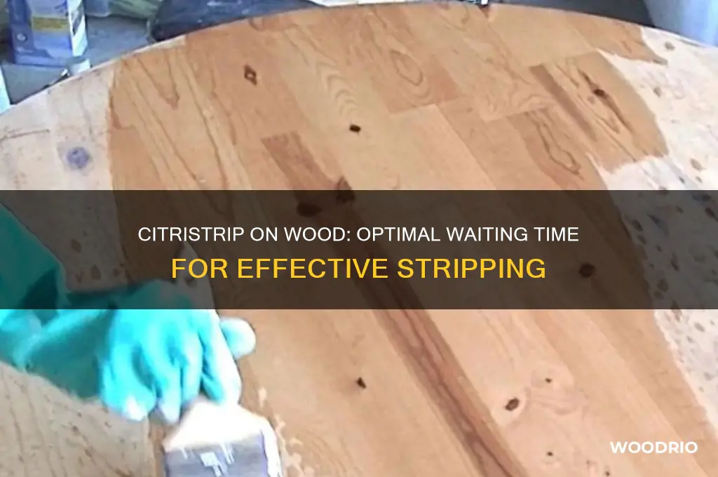 how long to let citristrip sit on wood