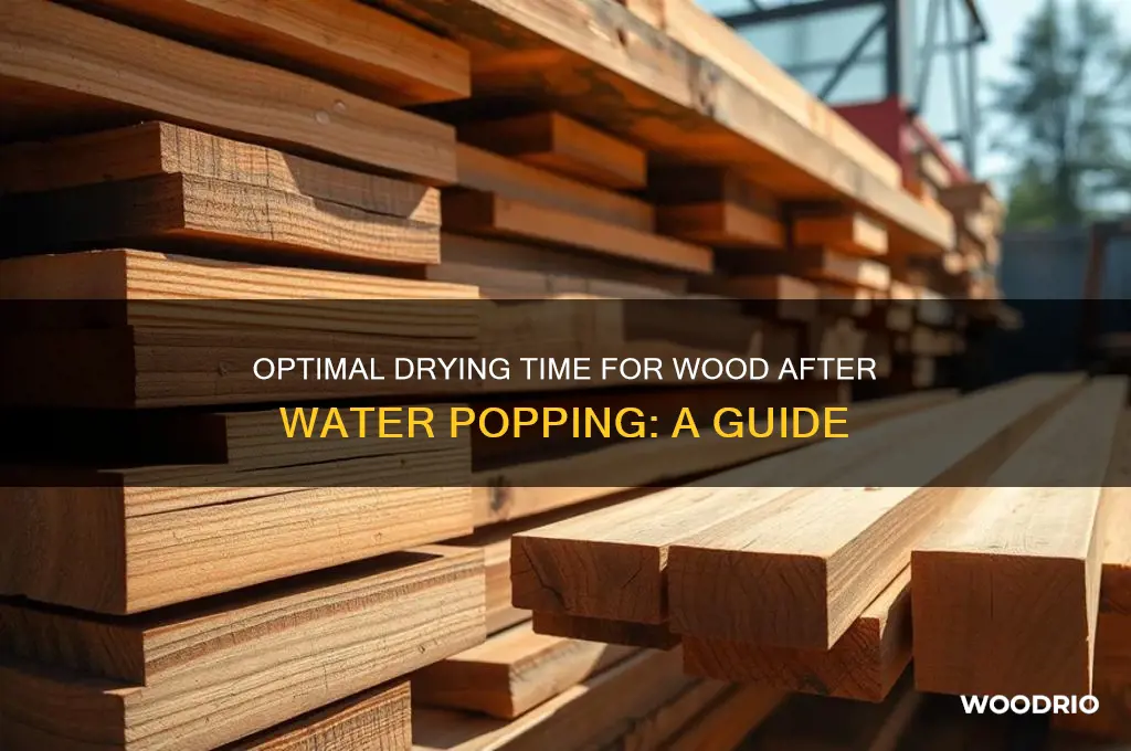 how long to let wood dry after water popping