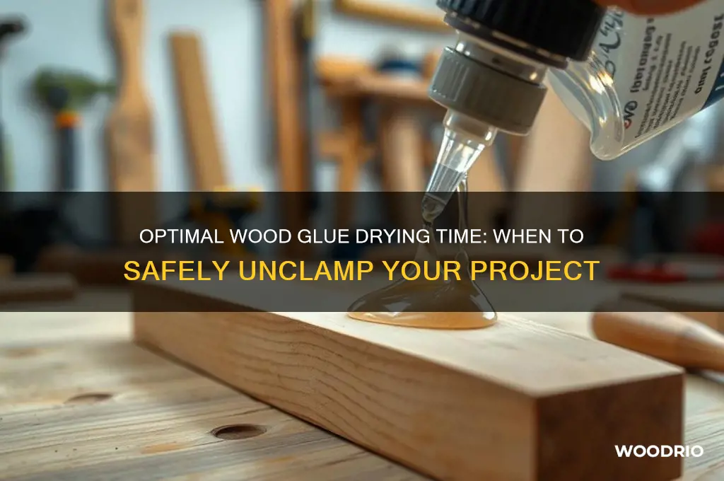 how long to let wood glue dry before unclamping