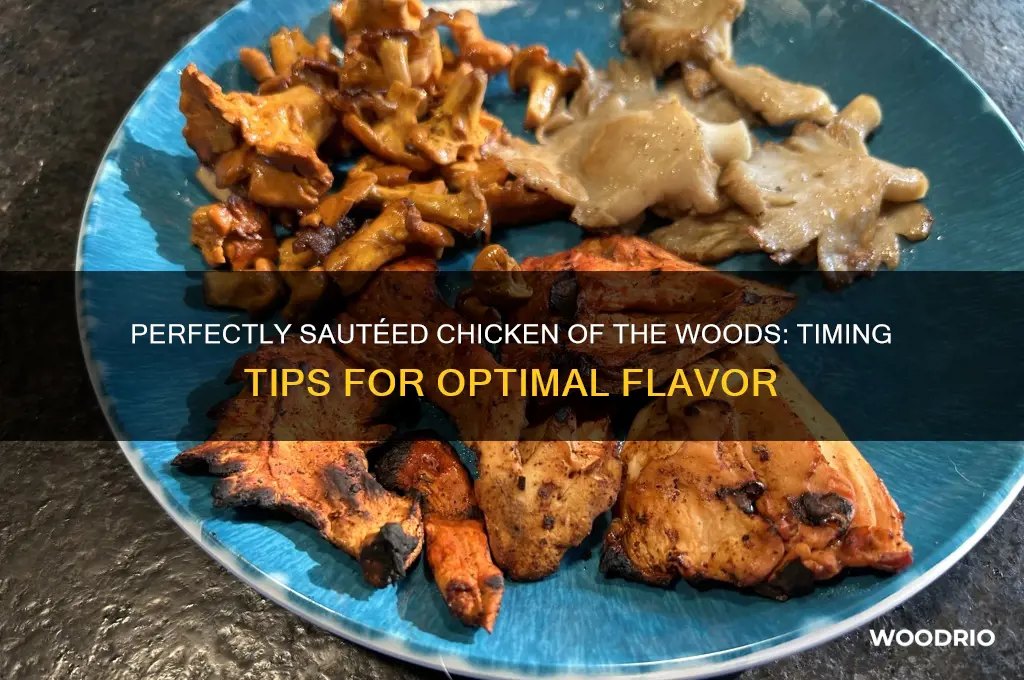 how long to saute chicken of the woods