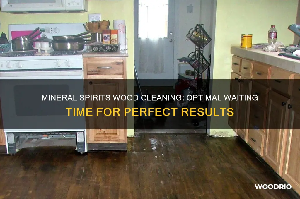 how long to wait after cleaning wood with mineral spirits