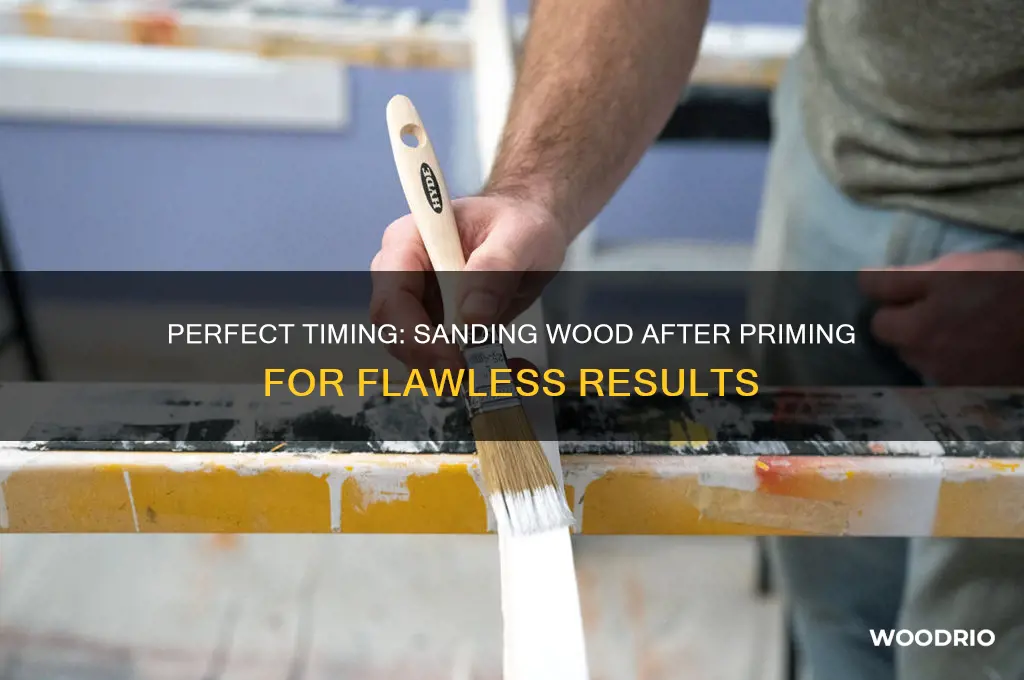 how long to wait after priming to sand wood