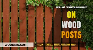 Optimal Waiting Time for Hanging Fences on Wood Posts