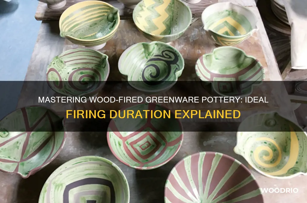 how long to wood fire greenware pottery