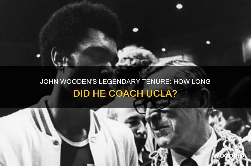 how long was john wooden at ucla