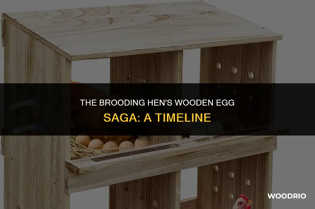 how long will a brooding hen lay on wooden eggs