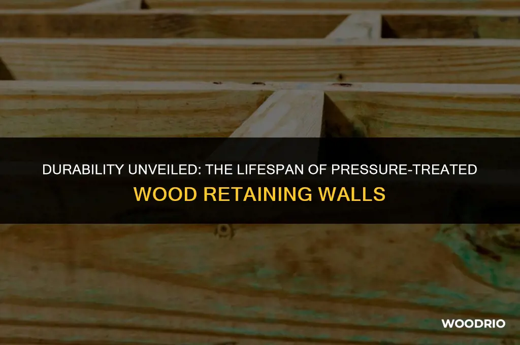 how long will a pressure treated wood retaining wall last