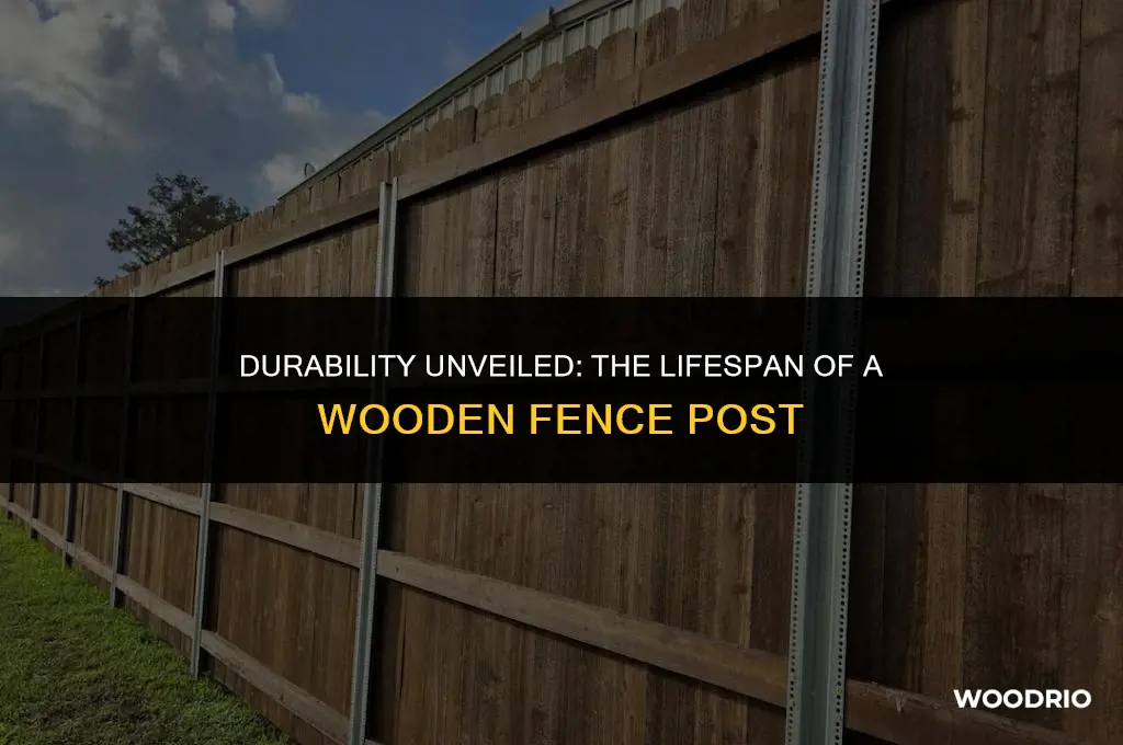 how long will a wooden fence post last