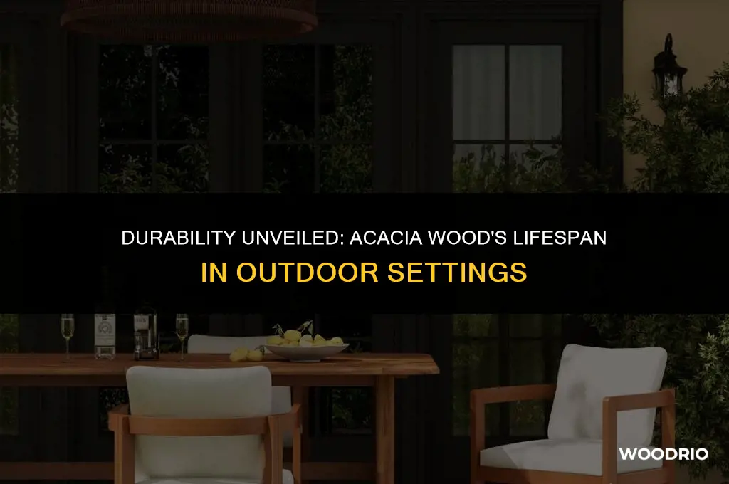 how long will acacia wood last outdoors