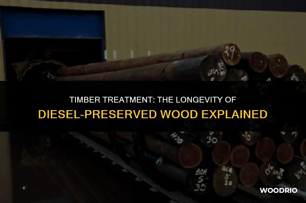 how long will diesel preserve wood