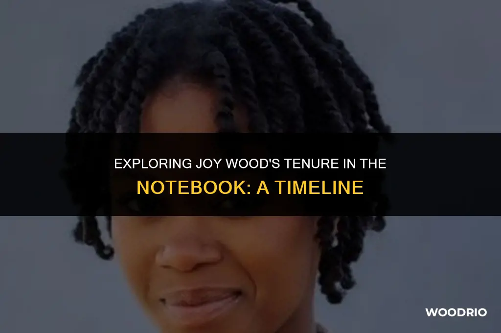 how long will joy woods be in the notebook