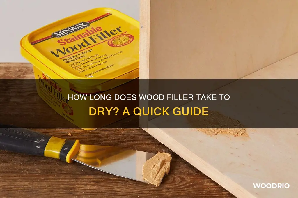 how long wood filler dry
