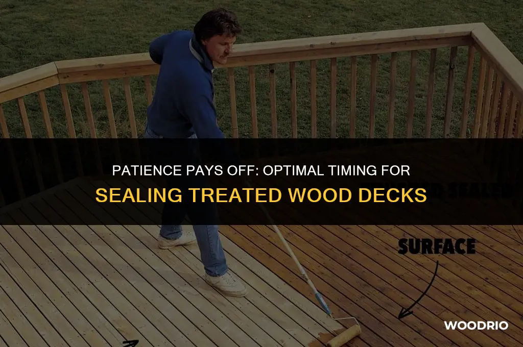 how longto wait to seal a deck with treated wood