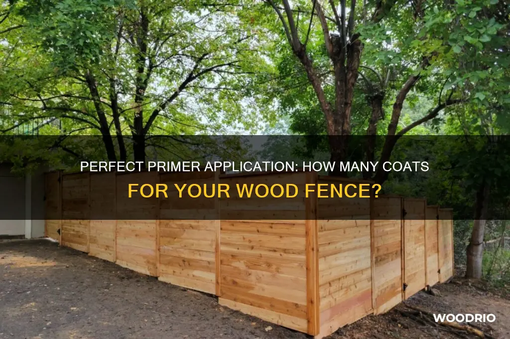 how many coats of primer on wood fence