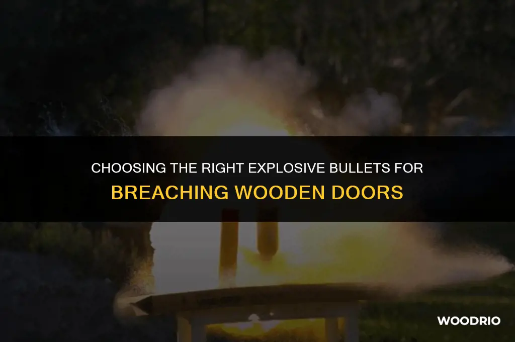 how many explosive bullets for wooden door