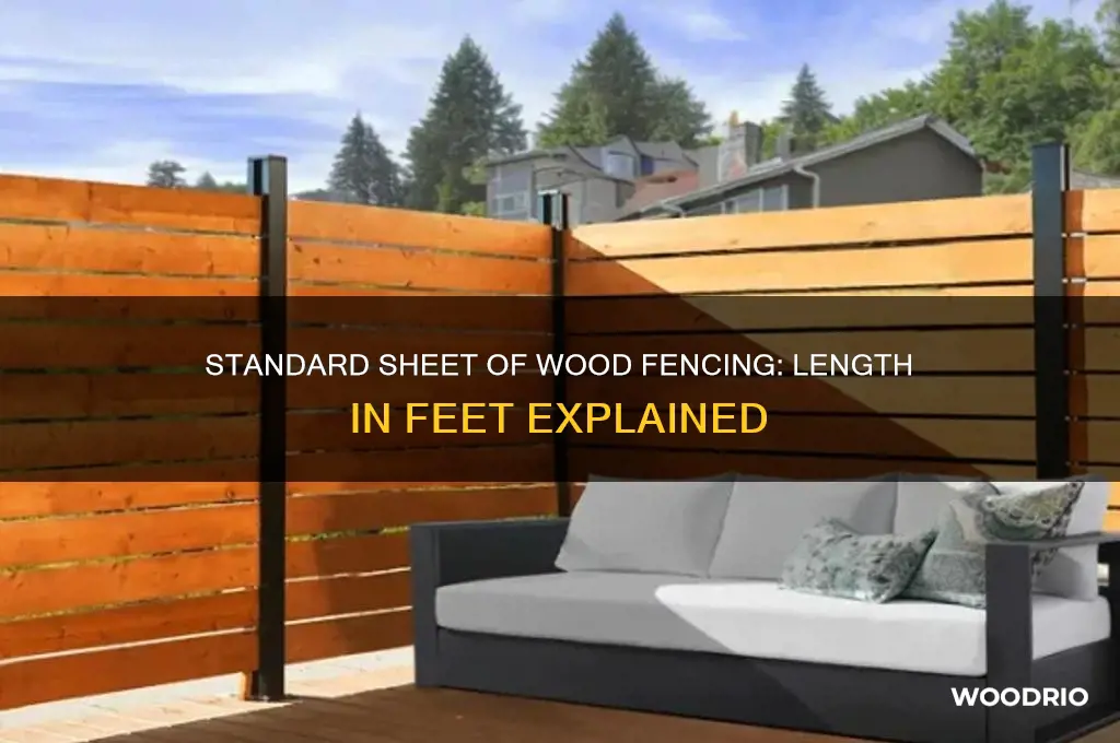 how many feet is a sheet of wood fencing