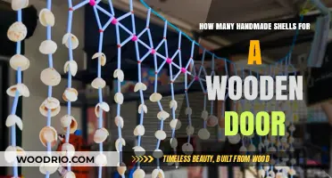 Crafting Elegance: Handmade Shells Adorning a Wooden Door