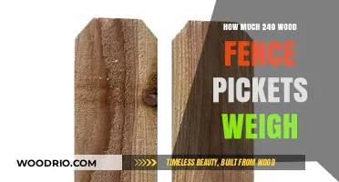 Calculating the Weight of 240 Wood Fence Pickets: A Practical Guide