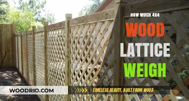 Exploring the Weight of 4x4 Wood Lattice: A Comprehensive Guide