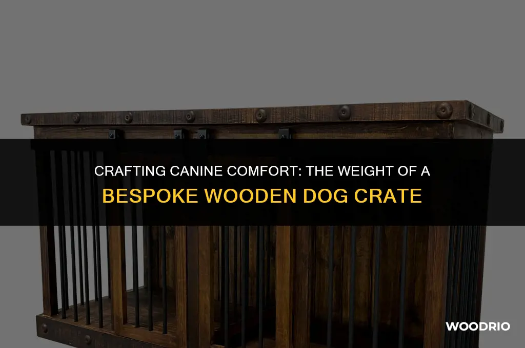 how much a custom made wooden dog crate weights