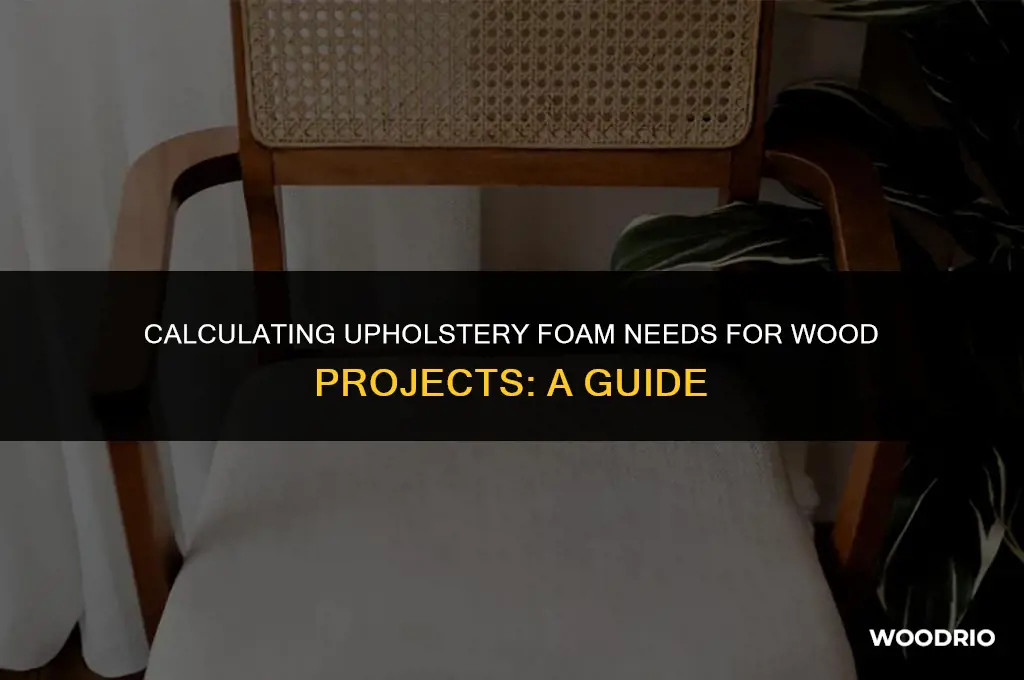 how much apolstery foam to cover wood
