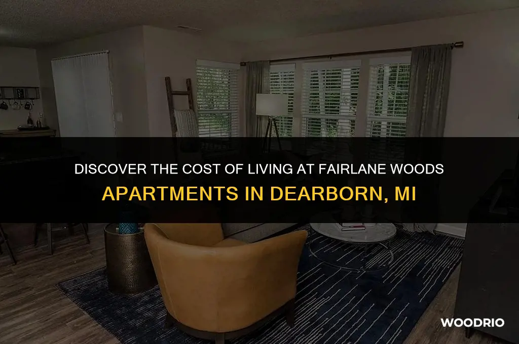 how much are fairlane woods apartments in dearborn mi