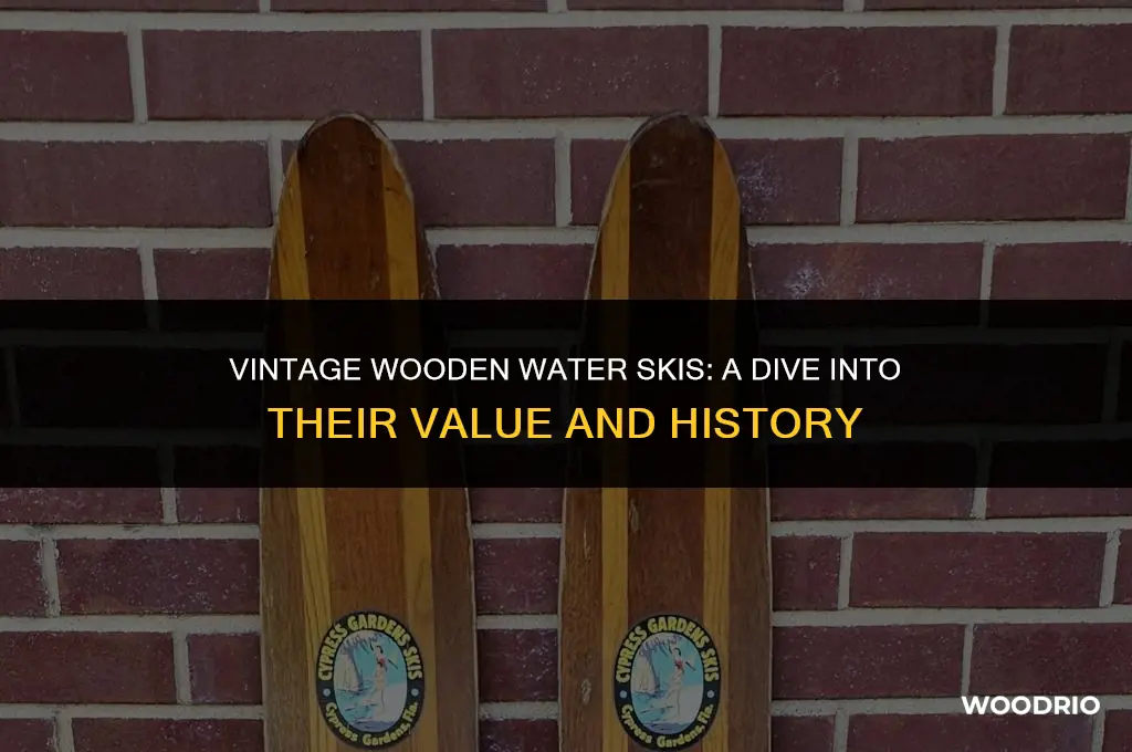 how much are old wooden water skis worth