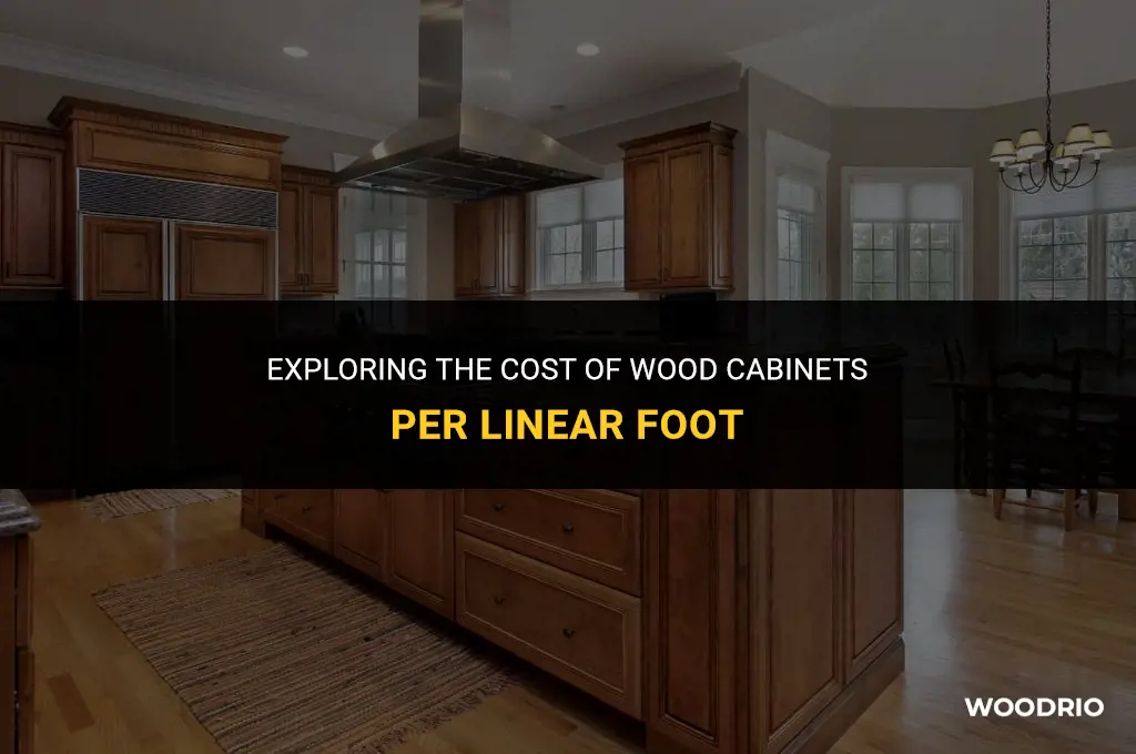 how much are wood cabinets linear foot