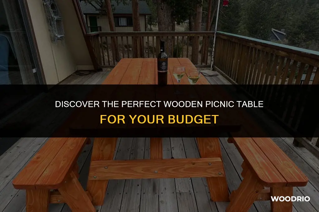 how much are wooden picnic tables