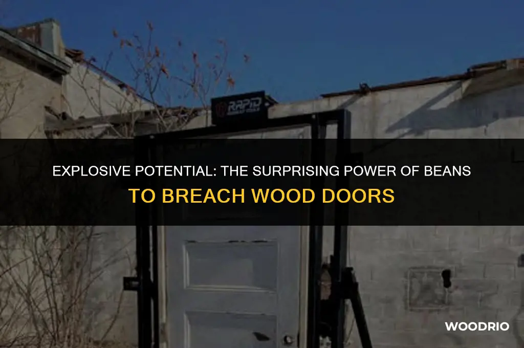 how much bean can bomb to blow wood door