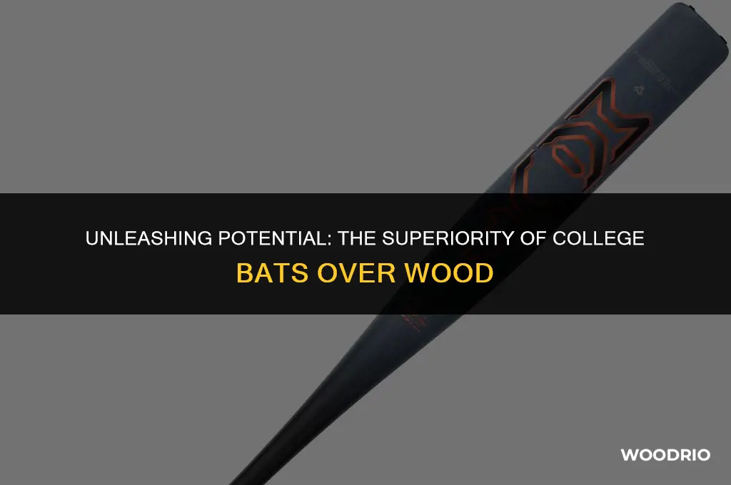 how much better is a college bat than wood