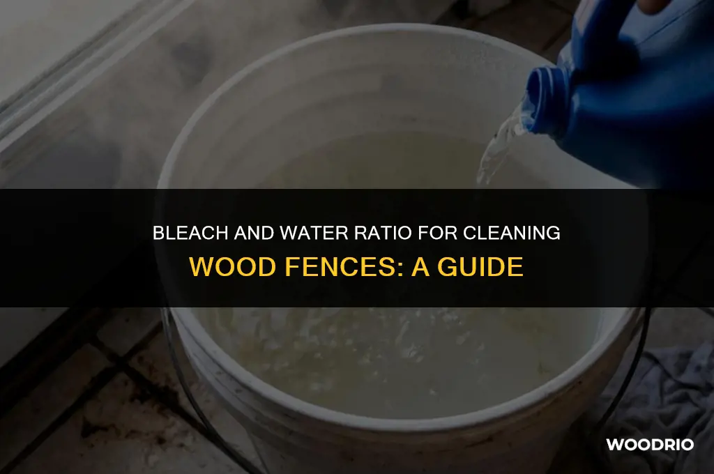 how much bleach to gallon water to clean wood fence