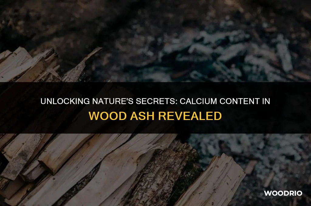 how much calcium is in wood ash