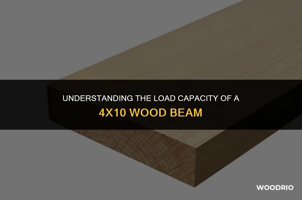 how much can a 4x10 wood beam support