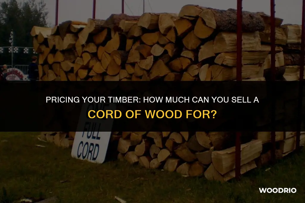 how much can i sell a chord of wood cost