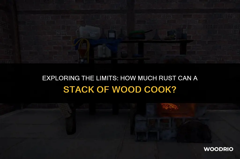 how much can one stack of wood cook rust