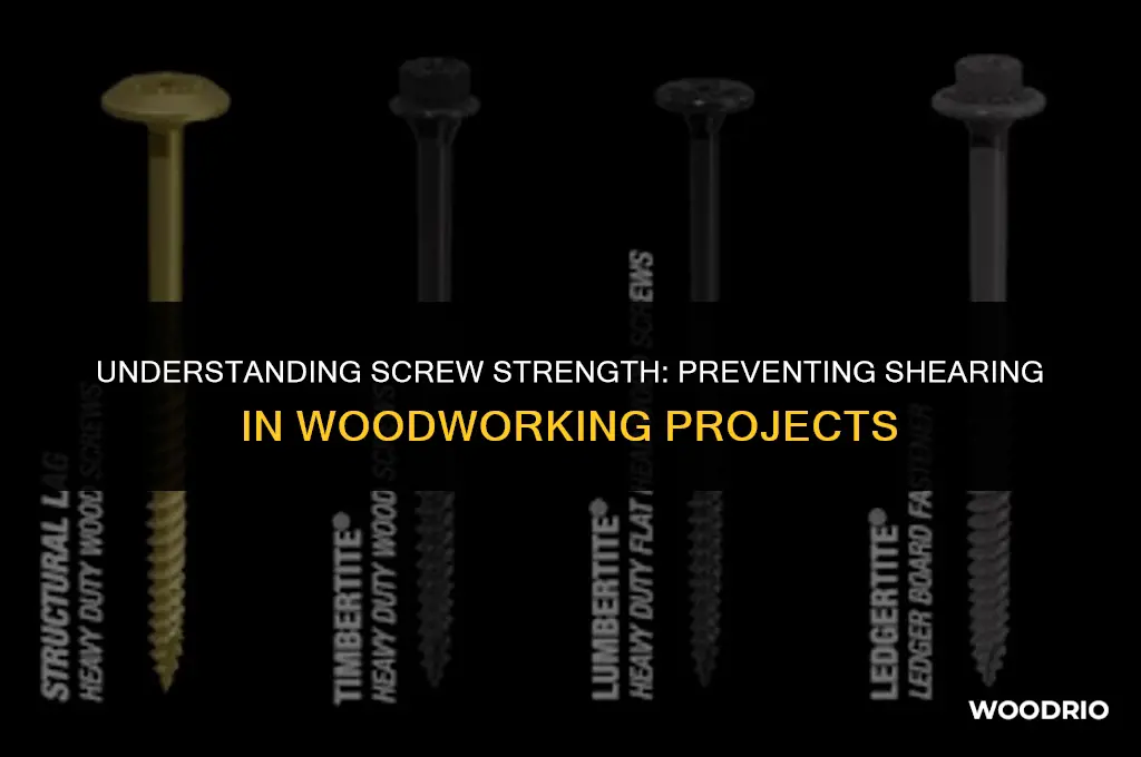 how much can screw hold before shearing out of wood
