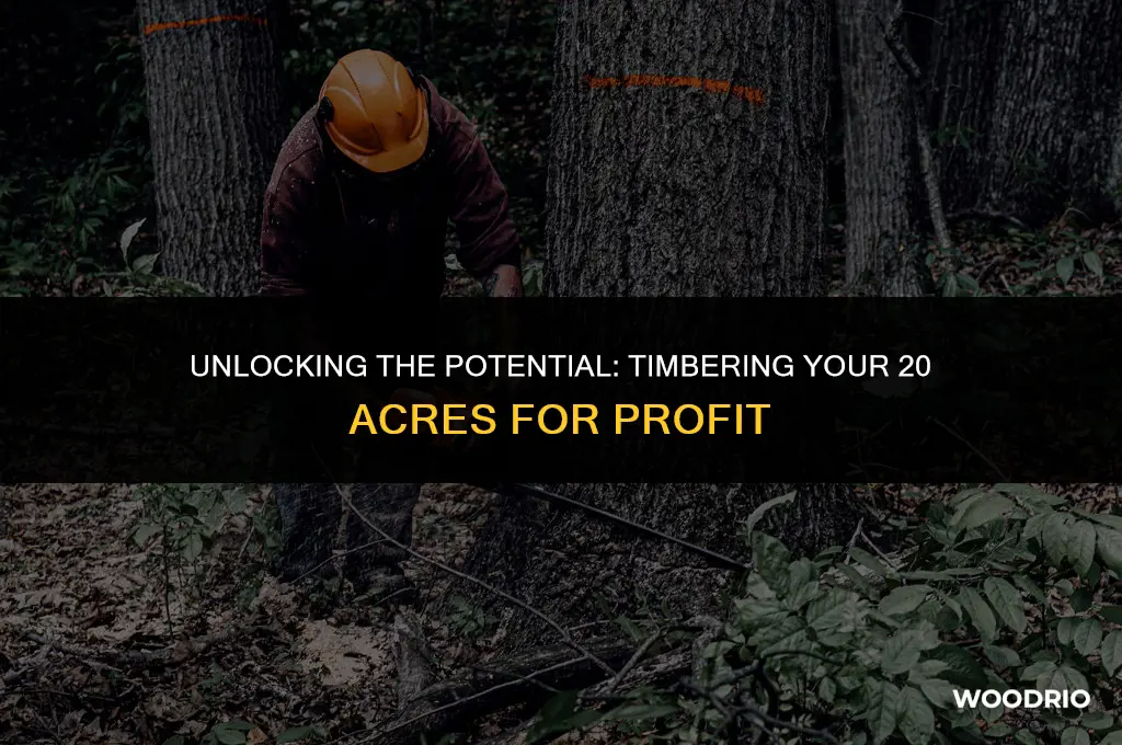how much can you make timbering your woods 20 acres
