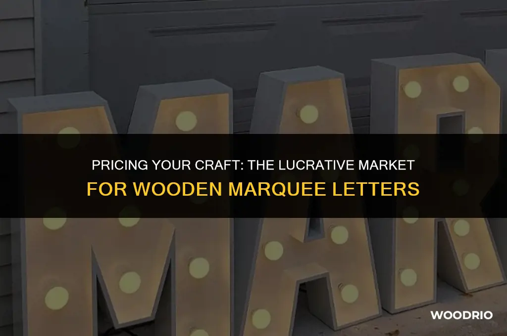 how much can you sell wood marquee letters for