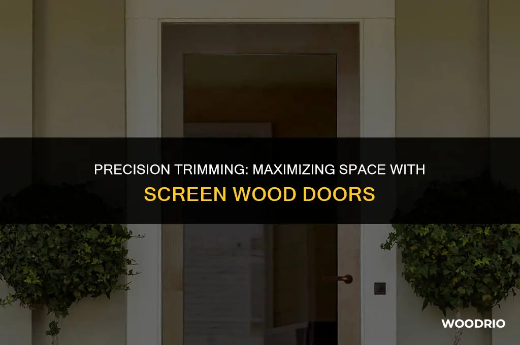 how much can you trim off a screen wood door