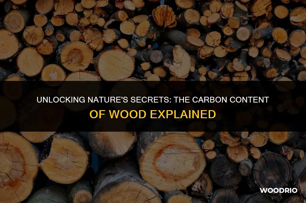 how much carbon conteent in wood
