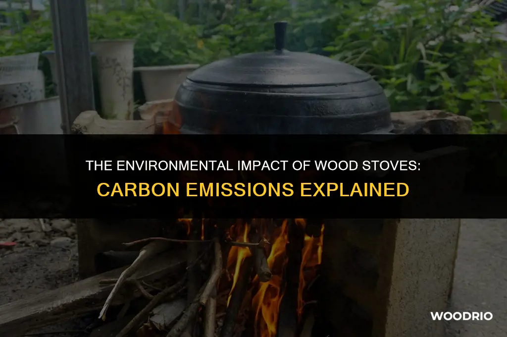 how much carbon does a wood stove produce