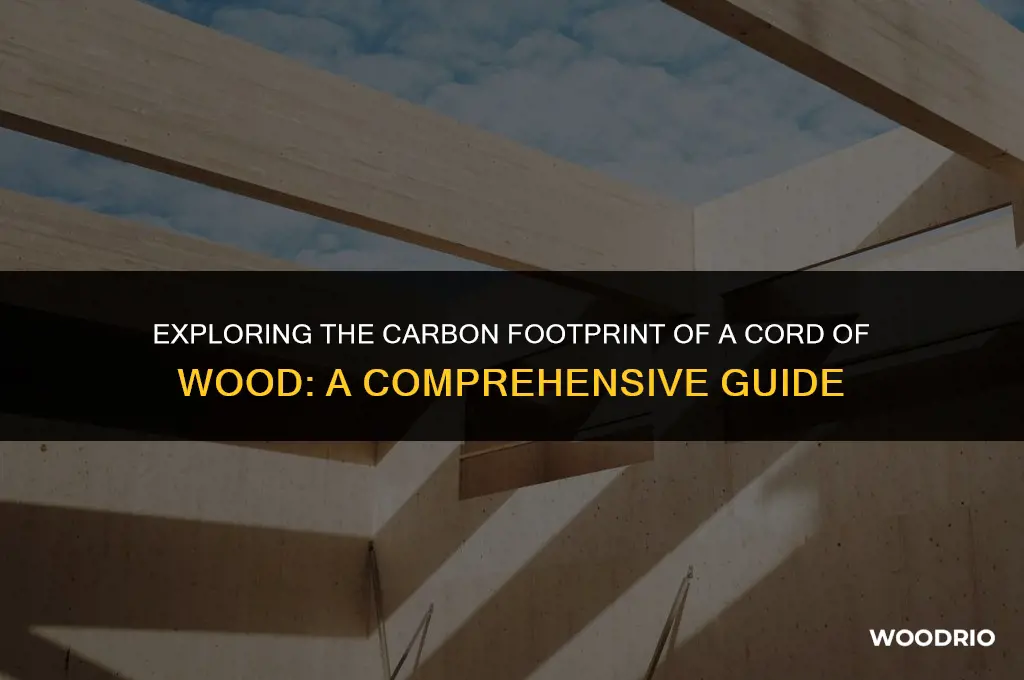 how much carbon in a cord of wood
