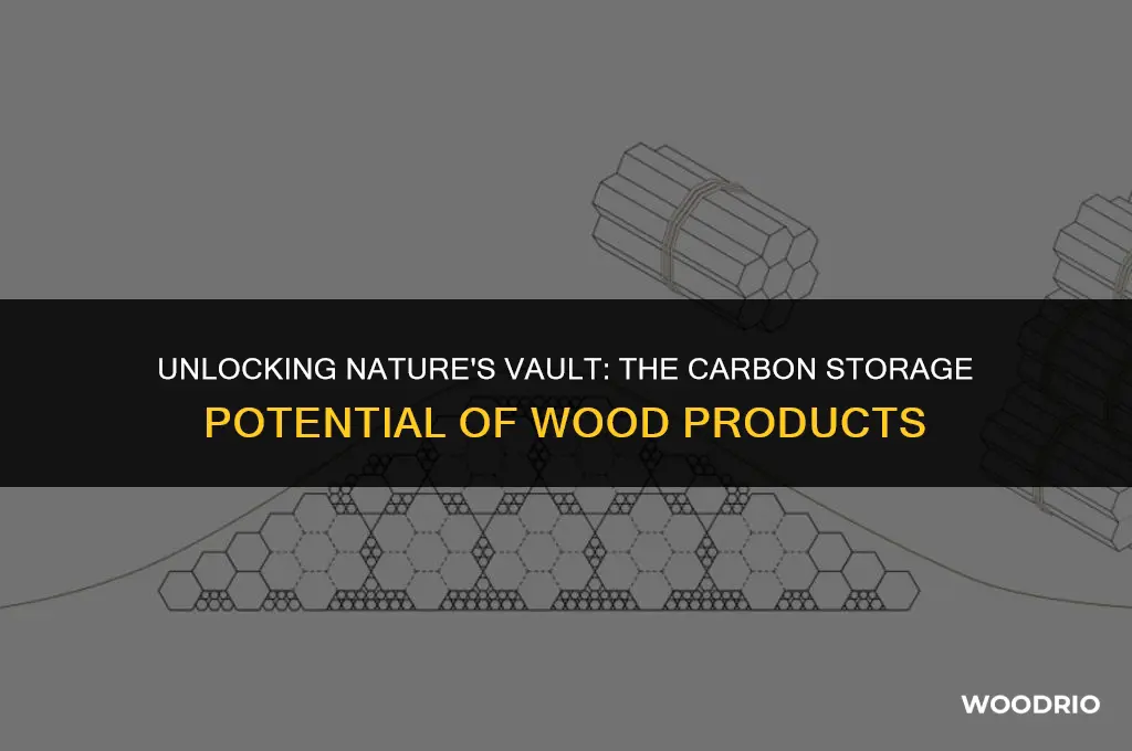 how much carbon is stored in wood products