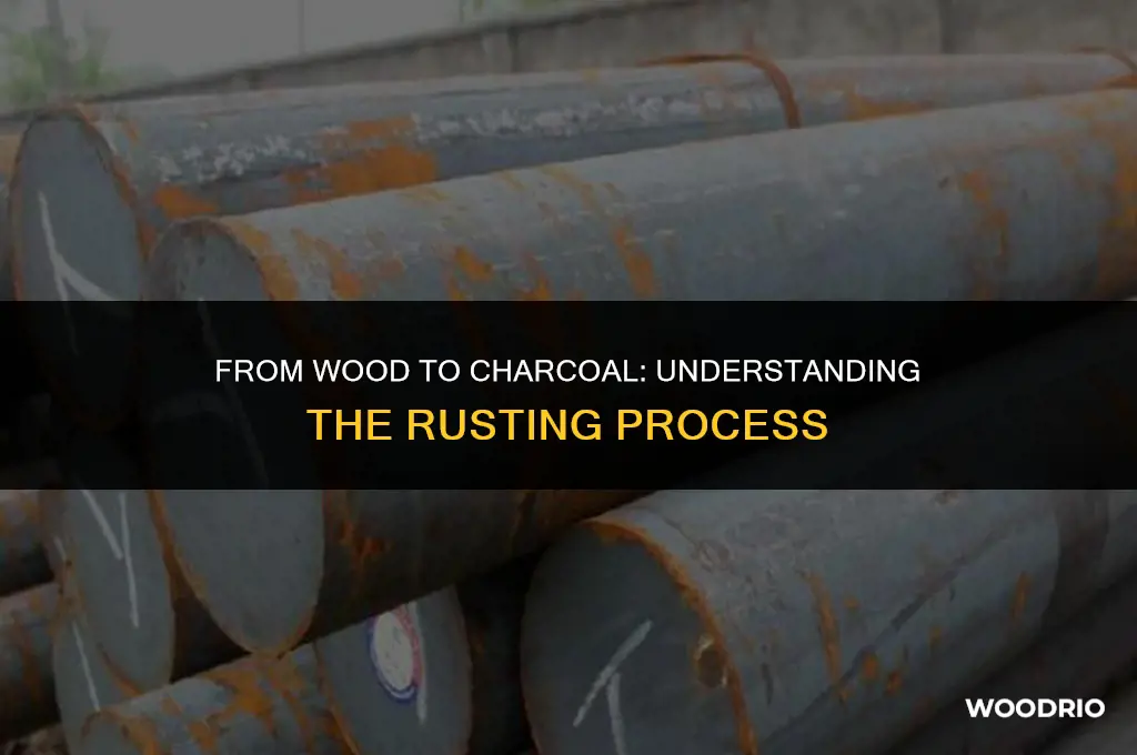 how much charcoal from wood rust